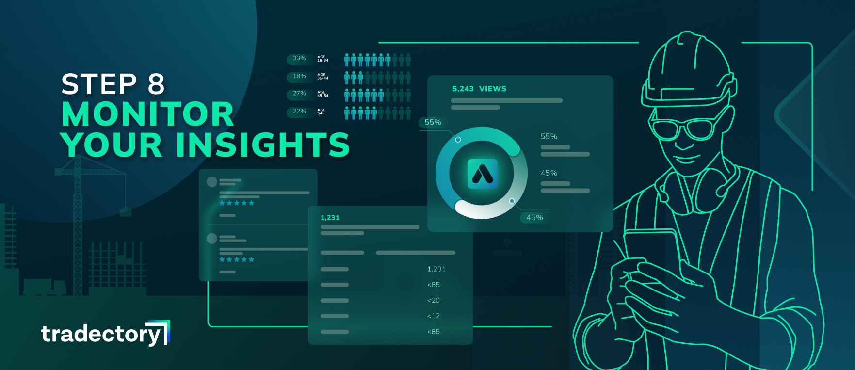 step 8 - monitoring google my business insights